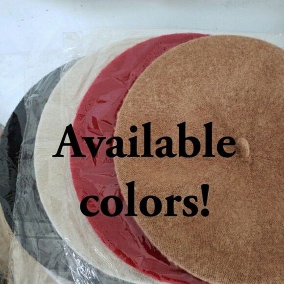 NEW Beret Women's Academia Cottagecore Soft Wool Blend Artsy Black Hat - Picture 4 of 8